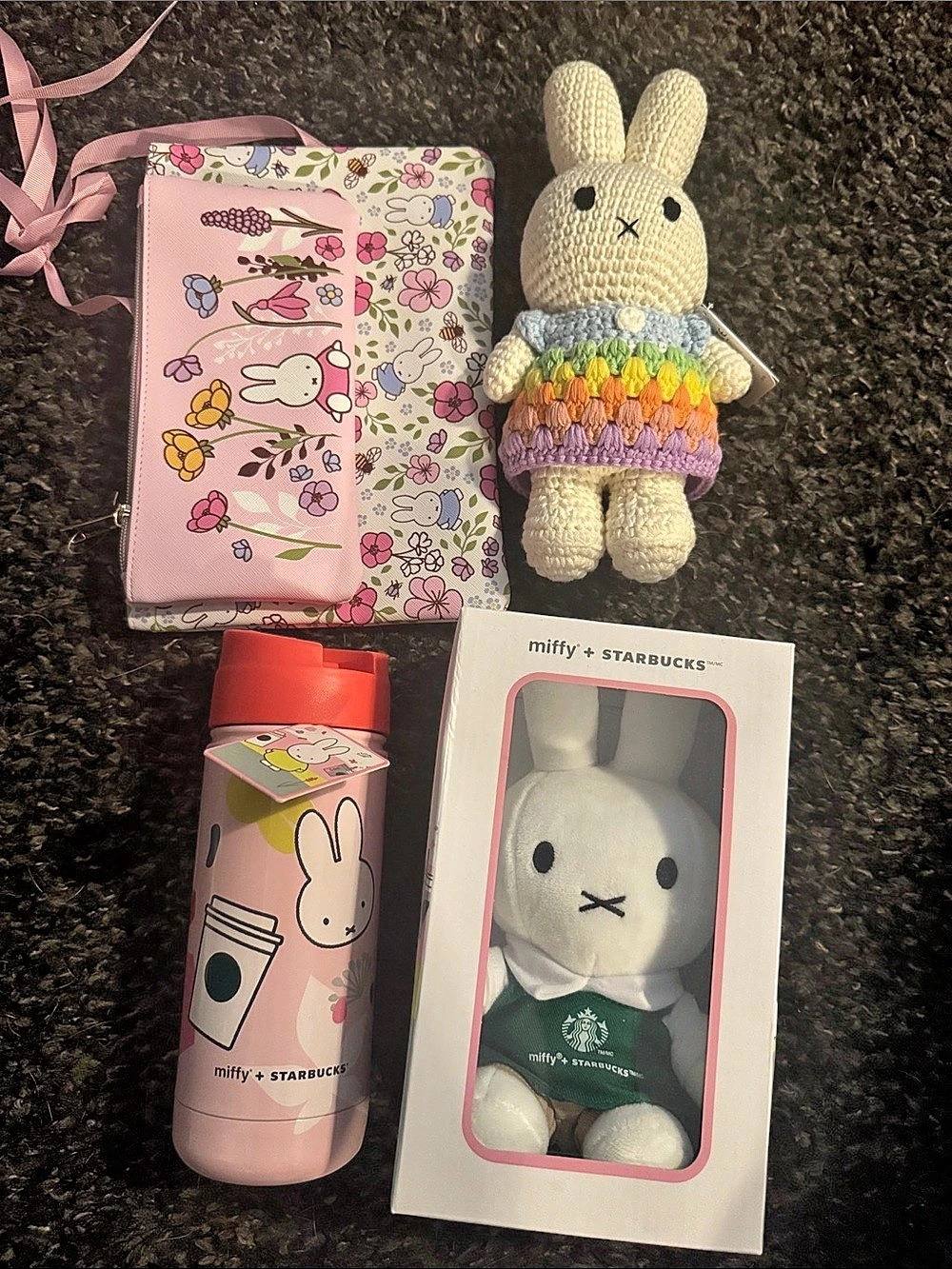 miffy + Starbucks collaboration set Bundle Floral Pencil Makeup Cases Just Dutch